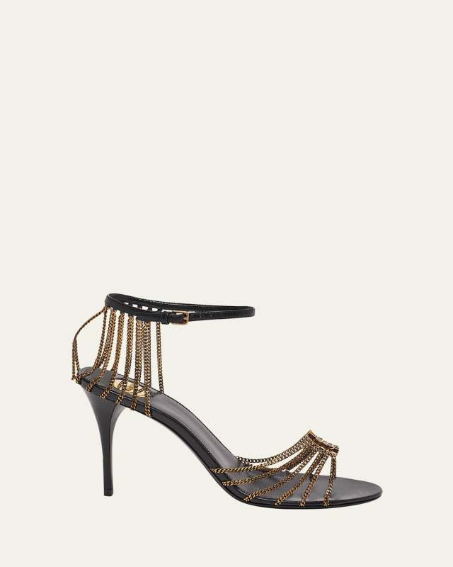 Babylone Strappy Chain YSL Stiletto Sandals